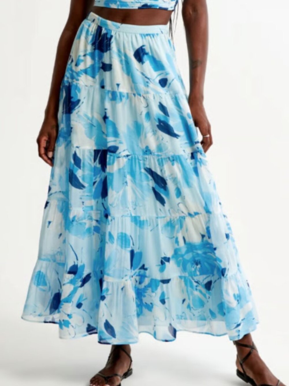 Women's Flowy Tiered Maxi Skirt